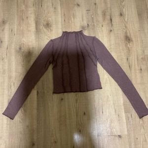 Urban outfitters brown long sleeve with stitching, perfect condition, size M